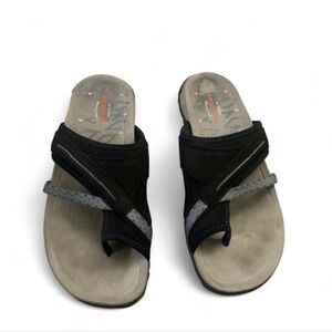 Merrell Women Terran Post II sandals black casual size 8 summer shoes
